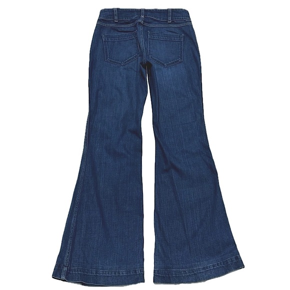 ๐๐ต HOLDING HORSES Flare Wide-Leg Jeans | Sz 26 High Waist Dk Wash Anthropologie - Picture 2 of 4